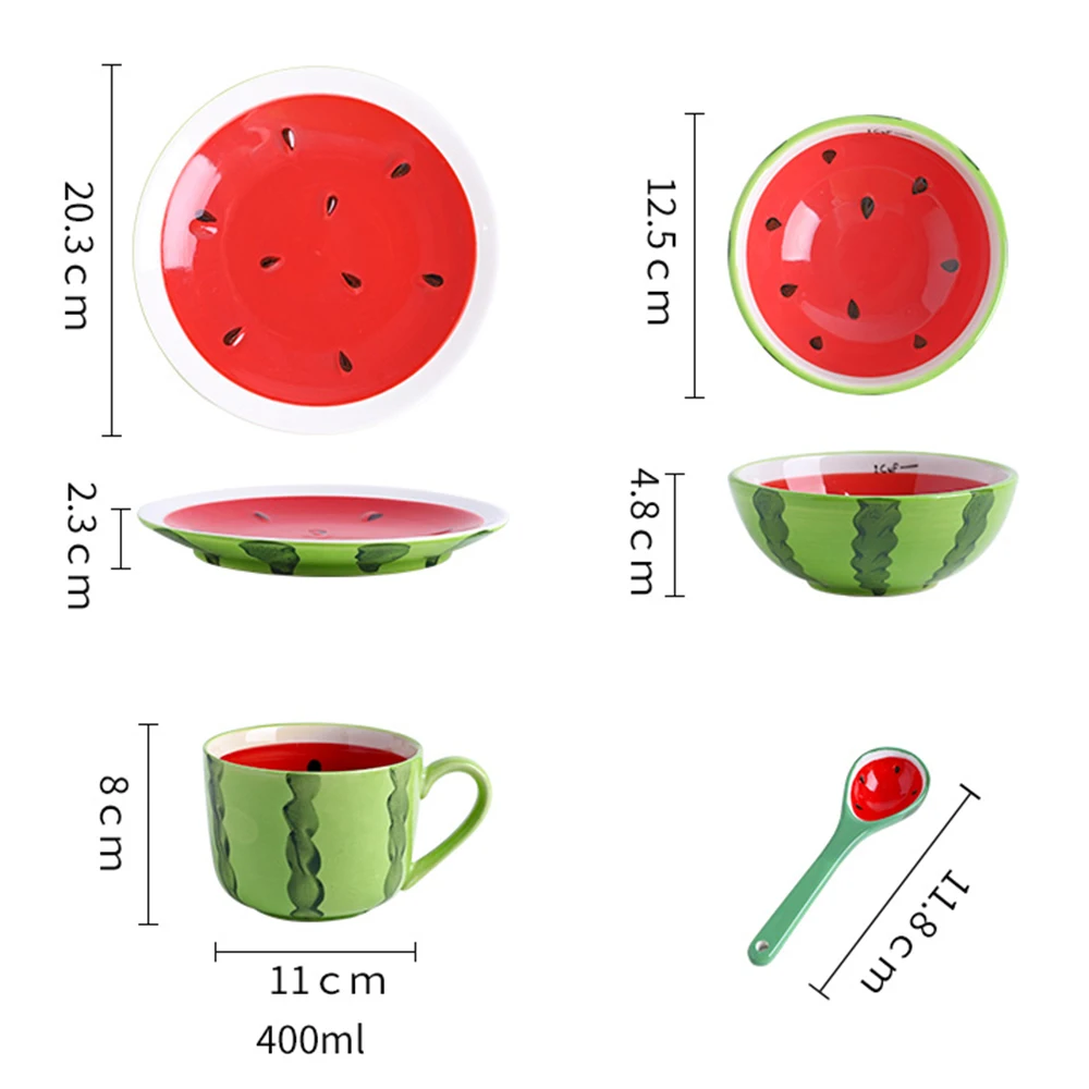 Мультяшные фрукты лимон арбуз дизайн детская тарелка для еды кухонная