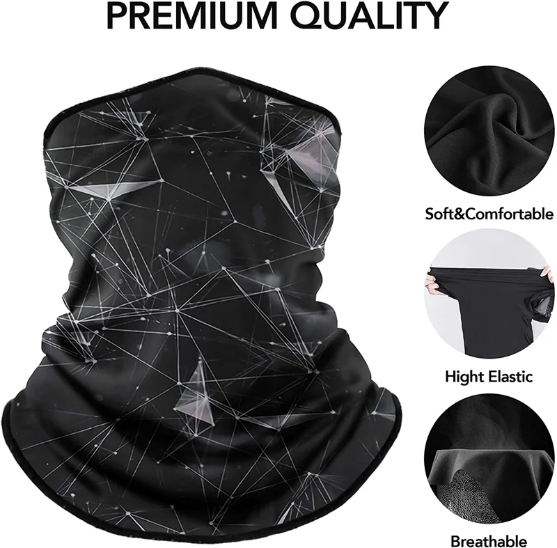 

6pcs/Set Unisex Bandana Face Mask Headwear Scarf Neck Gaite Washable Breathable Dust Proof Motorbike Beard Covering Mouth Masks