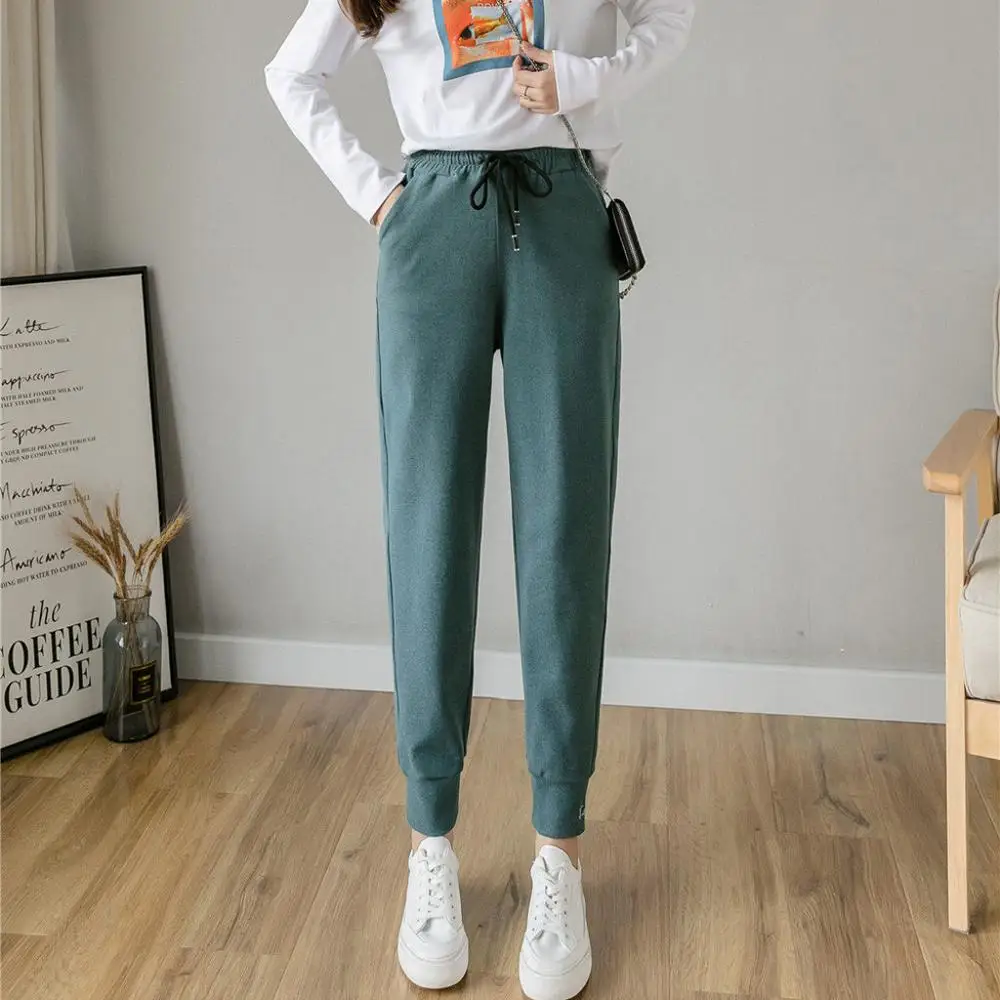 Модные женские брюки бархатные зимние большого размера шаровары | Женская одежда