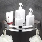 Треугольная корзина из нержавеющей стали без перфорации, настенная стойка для хранения в туалете, держатель для шампуня, аксессуары для ванной комнаты