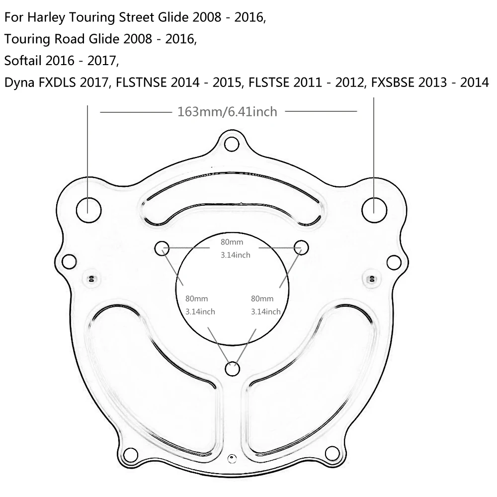 Воздухозаборник домино фильтр мотоцикла Cnc Cut Cleaner Venturi набор для Harley Touring Street Glide