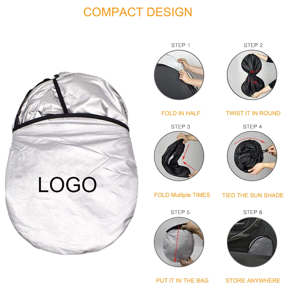 

Car Windshield Sunshade With Car Logo Auto Front Window Sun Cover Shade Protector Cooling Parasol Coche Emblem for Peugeot 2020