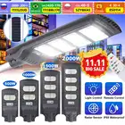 Уличный светильник AUGIENB, водонепроницаемый уличный светильник на солнечной батарее, 150 Вт300 Вт450 Вт, с пассивным ИК датчиком движения и дистанционным управлением, охранная лампа