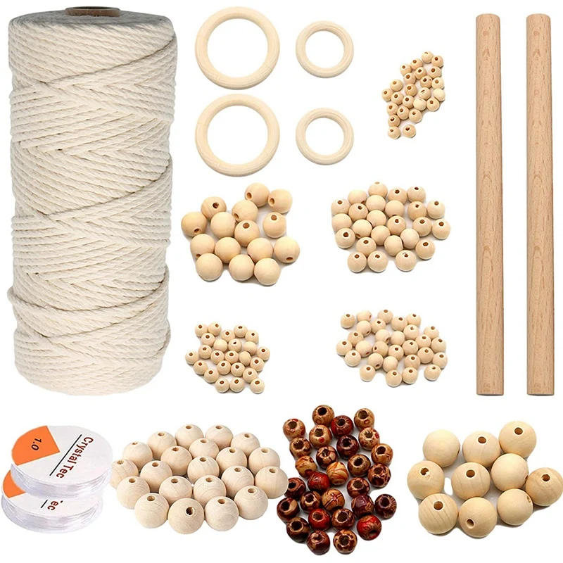 

800 шт. деревянные бусины для рукоделия, натуральные круглые деревянные бусины, незавершенные незакрепленные бусины-разделители для рукодел...
