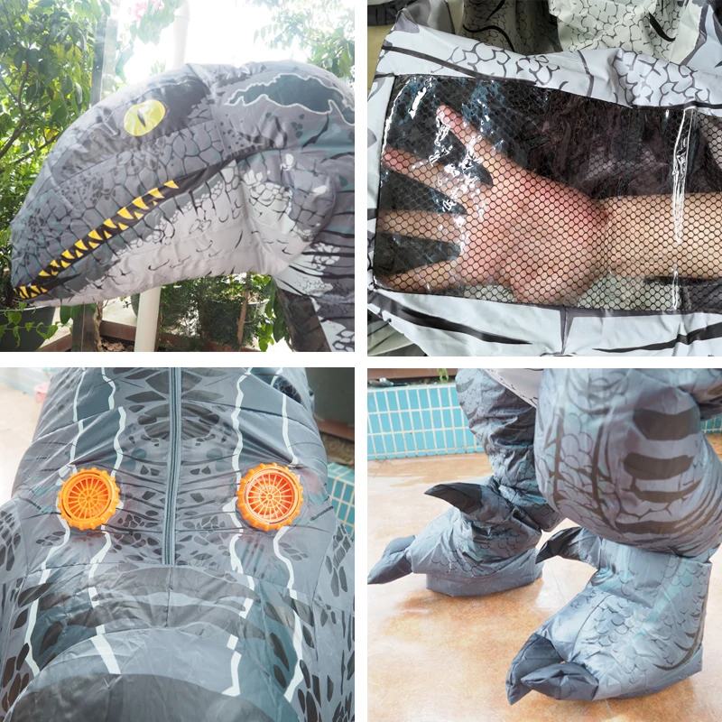 

Adult T Rex Velociraptor Costume Inflatable Dinosaur Raptor Costume Cosplay Dinosaur Party Halloween T Rex Costume For Women Men