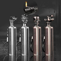 creative kerosene gas lighter metal waterproof match durable portable outdoor camping survival tool personalized keychain