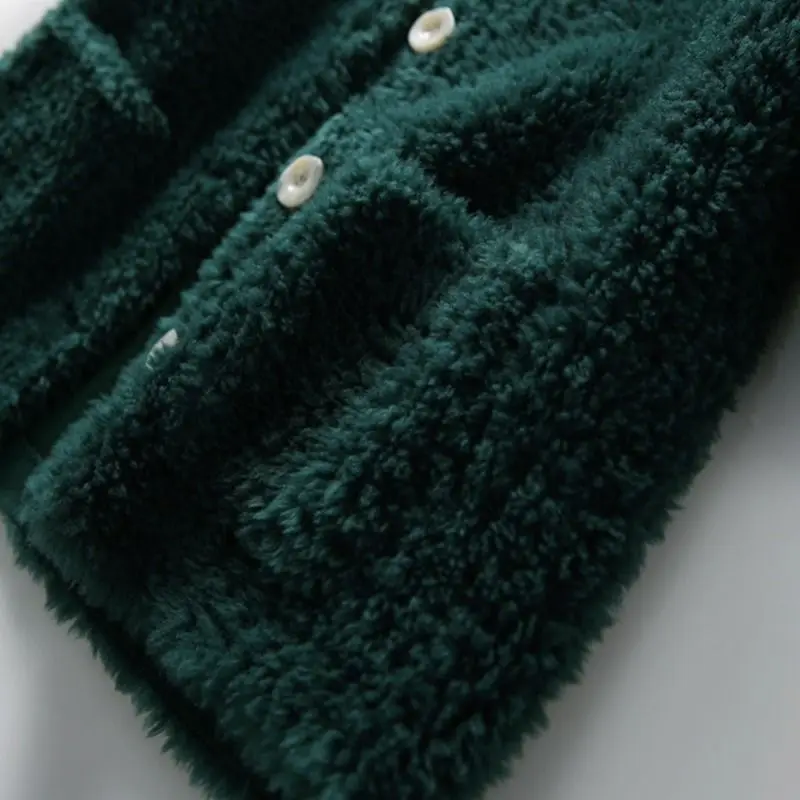 Female 2022 Winter Fur Coat Sheep Shearling Jackets Women Casual Coats Korean Style Wool Outerwear Jaqueta Feminina X848