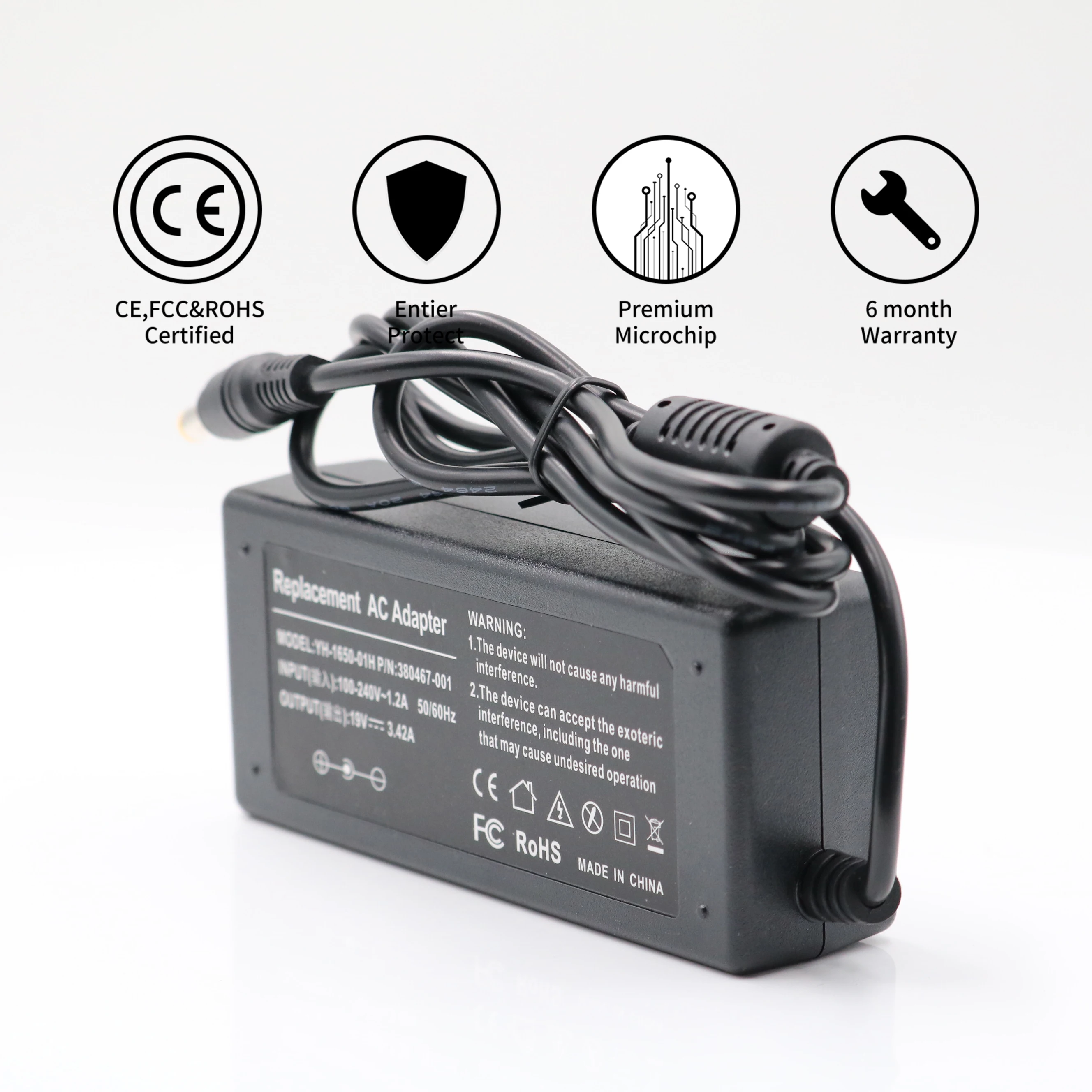 

KEXINJIE 19V 3.42A 5.5*1.7mm AC Adapter Laptop Charger For Acer Aspire 19V 3.42A Notebook Power Supply Laptop Adapter Charger