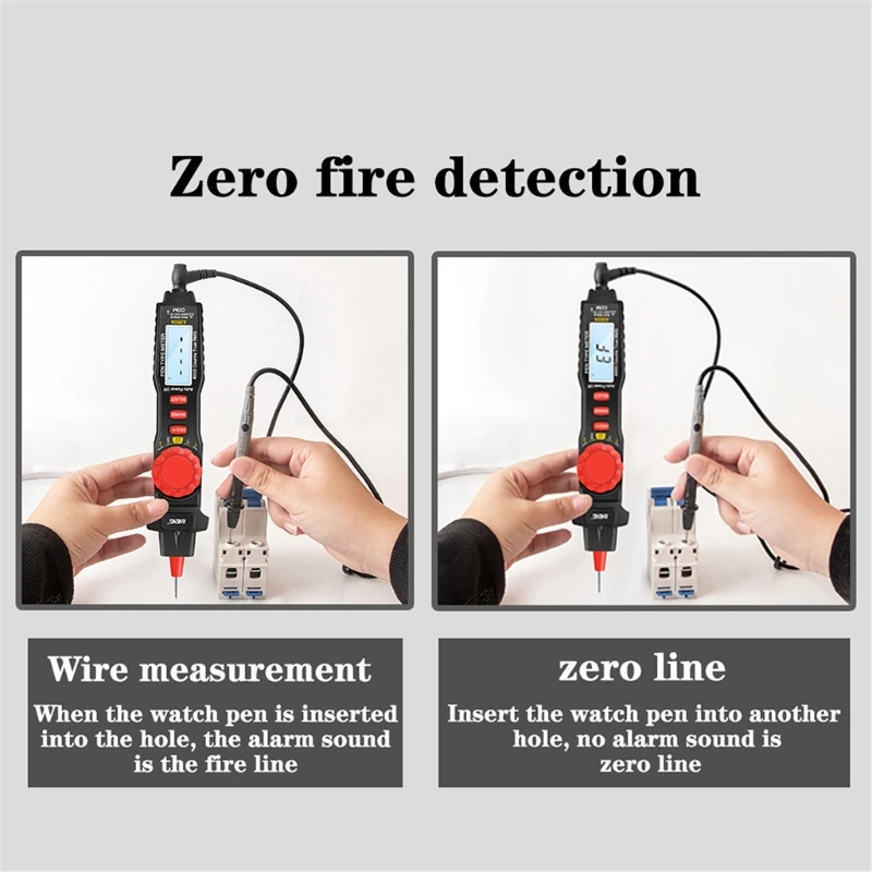 

A3004 Multimeter Non Contact Pen Type Meter 4000 Counts AC/DC Voltage Resistance Capacitance Diode Continuity Tester X37E