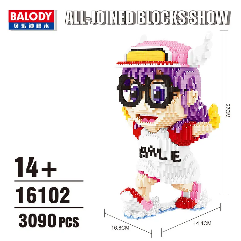 

Balody мини-кубики Arale аниме аукцион фигурки Мультяшные кирпичи строительные игрушки для детей рождественские подарки подарок девочке