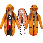 Костюм для косплея аниме, компульсивный геймбер, худи Runa Yomotsuki, Женское пальто, Оранжевая Куртка с носками, изготовление на заказ