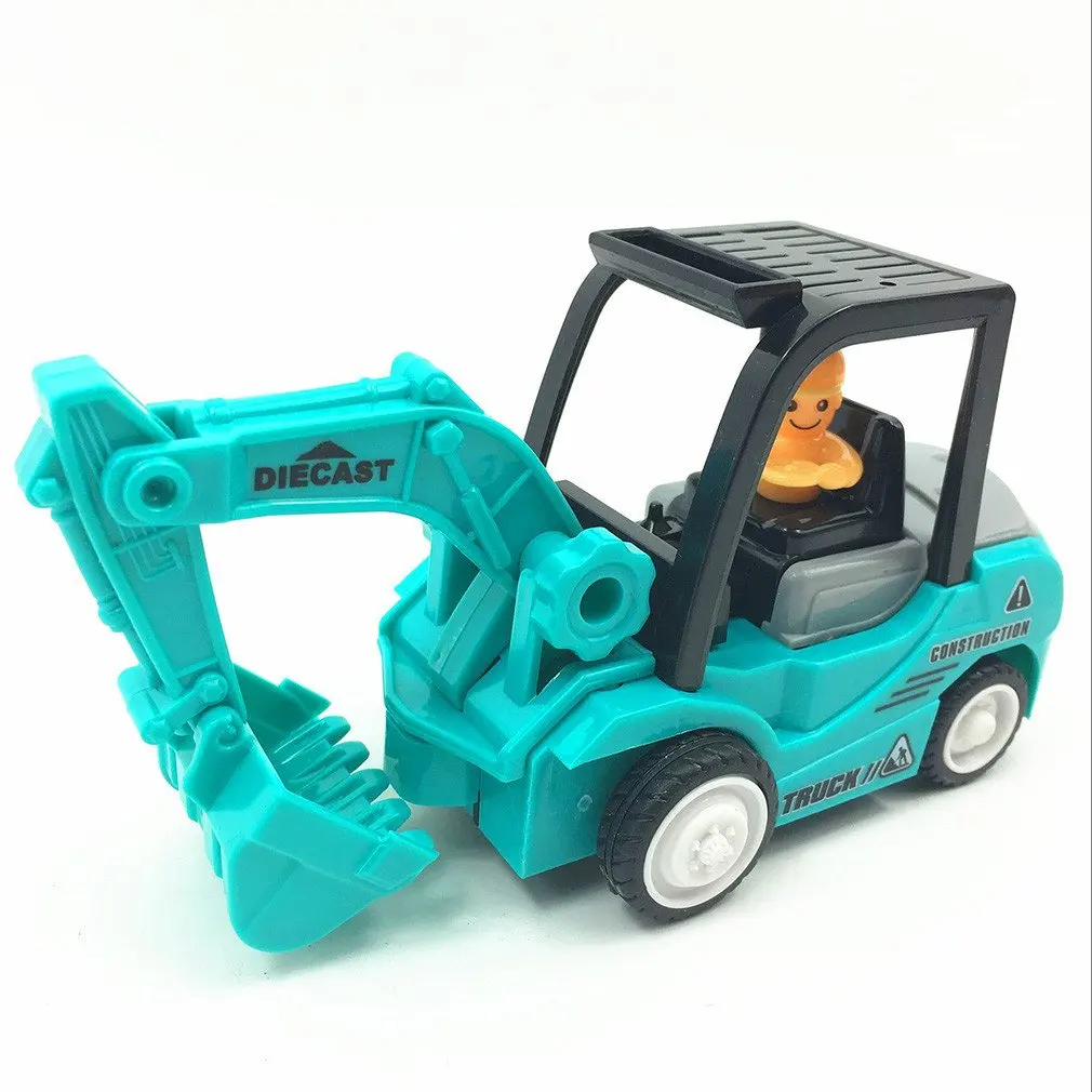 Mini Diecast Plastic Construction Vehicle Engineering Cars Excavator Model Toys For Children Boys Gift |