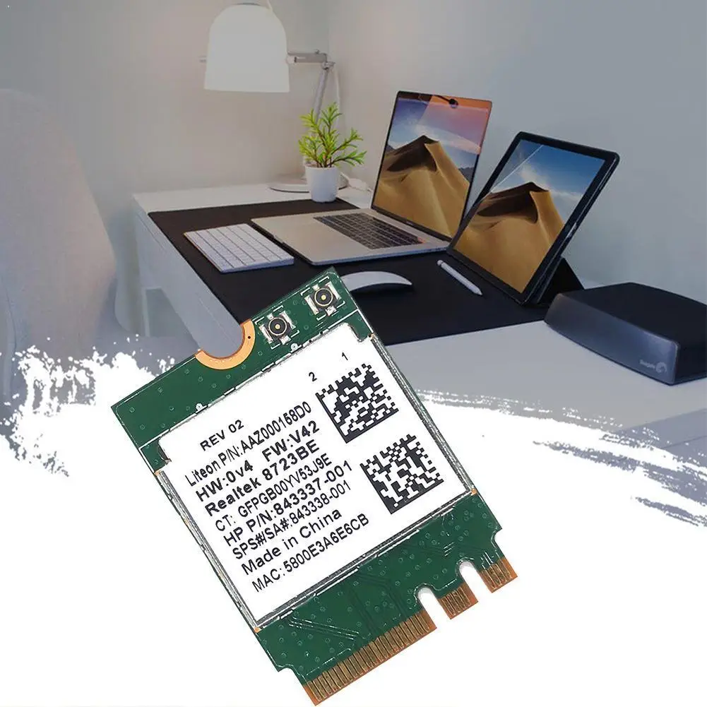 Беспроводной адаптер для Realtek RTL8723BE 802.11N WiFi SPS карта 4 0 NGFF 843338 001 Bluetooth 300 Мбит/с