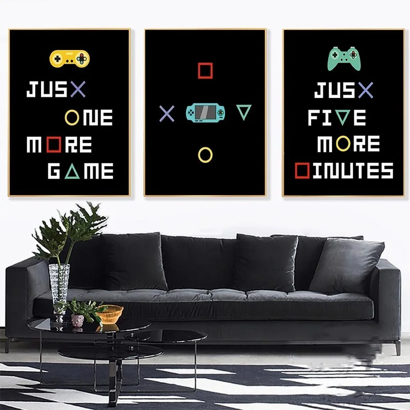 Игровой настенный постер всего за 5 минут Картина на холсте без рамки для детской