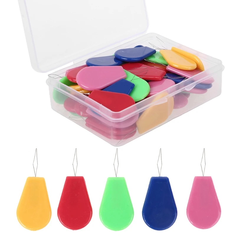 

50pcs/box Gourd Shaped Plastic Needle Threaders Stitch Insertion Tool Hand Sewing Machines DIY Thread Guide