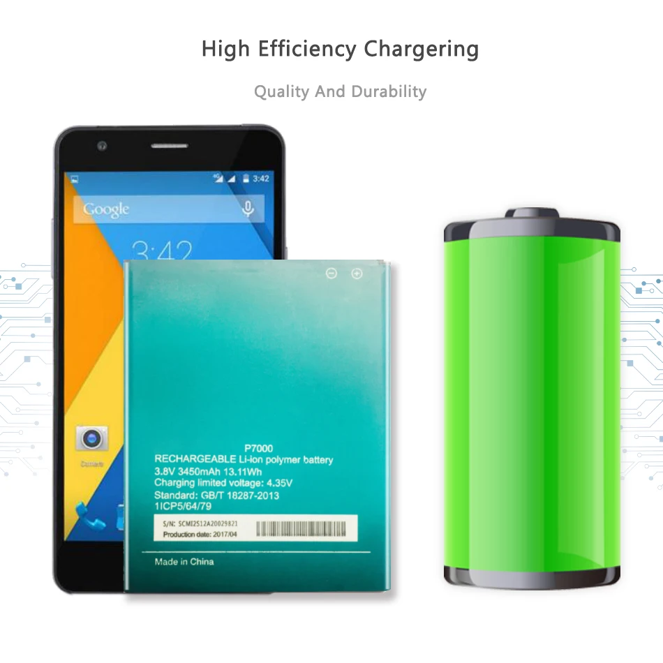 

3450mAh Replacement Battery For Elephone P7000 with Track Code