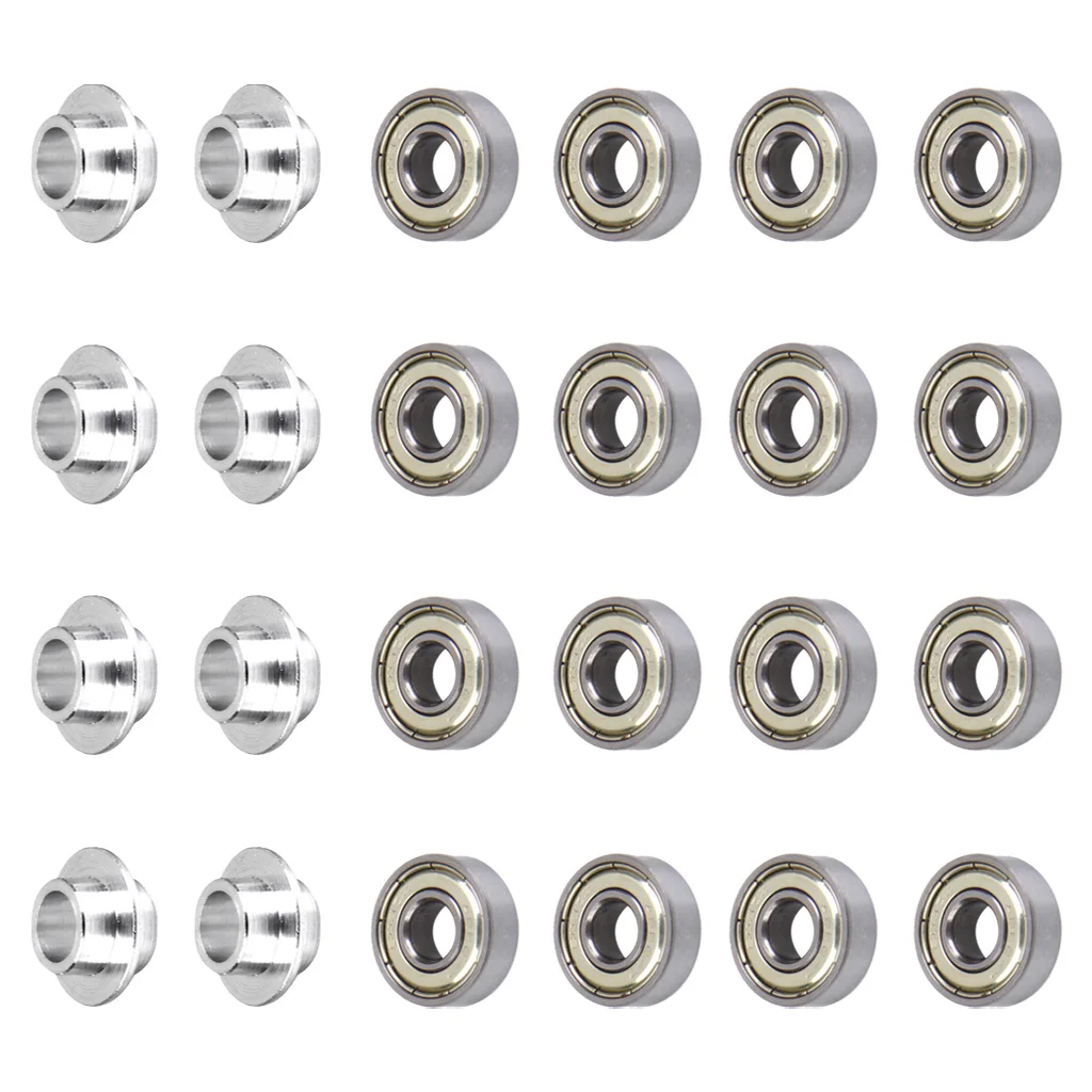 8 шт. мм роликовые коньки разделители/втулки + 16 подшипник|Детали и аксессуары для