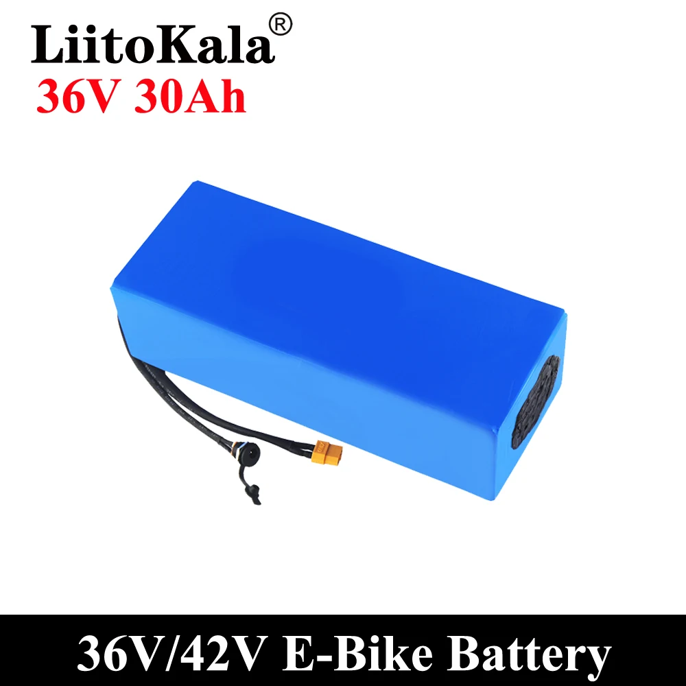 

Литиевый аккумулятор LiitoKala 36 В, 20 А · ч, 30 А · ч, 25 А · ч, 15 А · ч, 18650, для электрического мотоцикла, велосипеда, скутера с разъемом BMS XT60