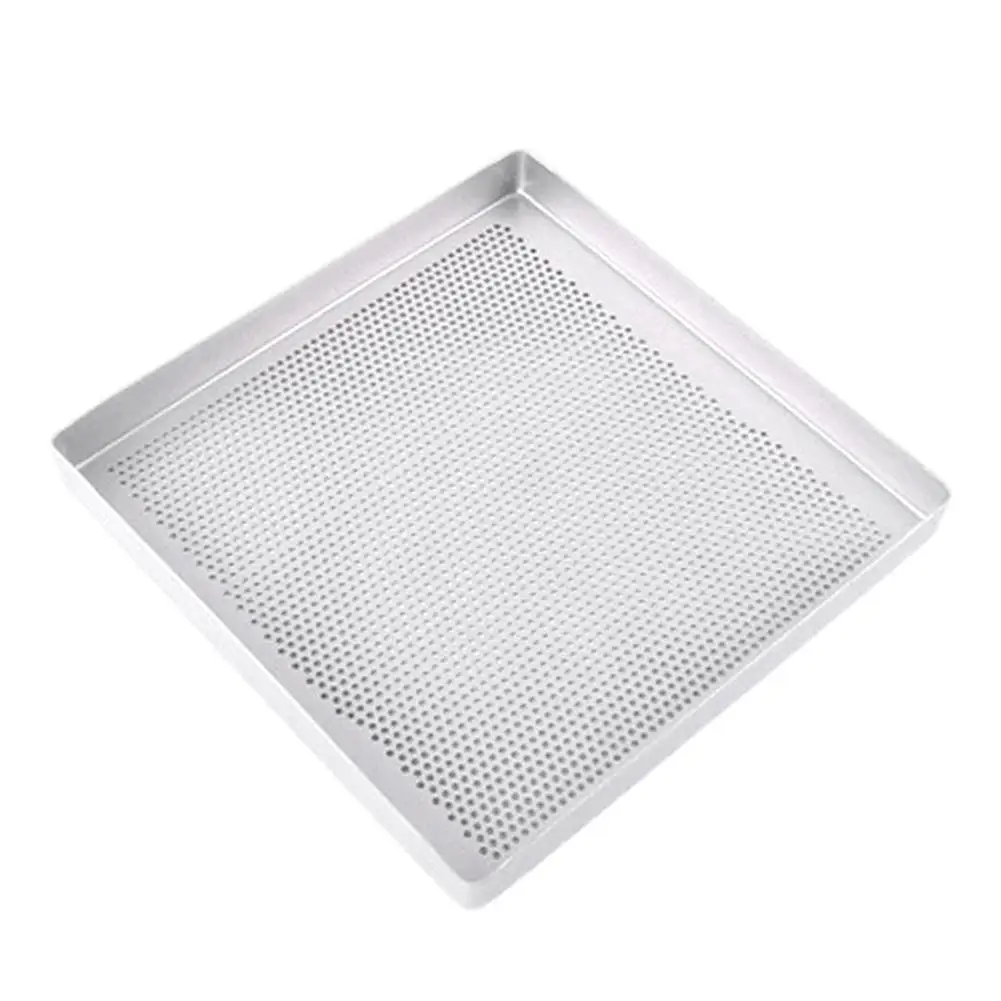 

Square Aluminum Alloy Non-stick Cake Cookies Perforated Tray Oven Baking Pan Roasting Pan Is Suitablefor Making The Cake Round