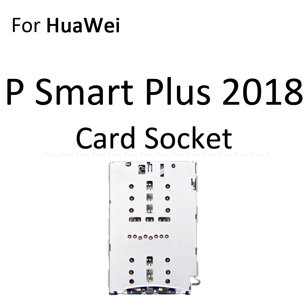 Гнездо для Sim-карты слот считывания лотков HuaWei P Smart Plus 2019 2018 адаптер Micro SD