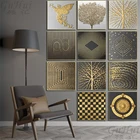 Абстрактный желтый ангел рот дерева черный белый геометрический квадрат текстура холст постеры принты настенные картины для гостиной