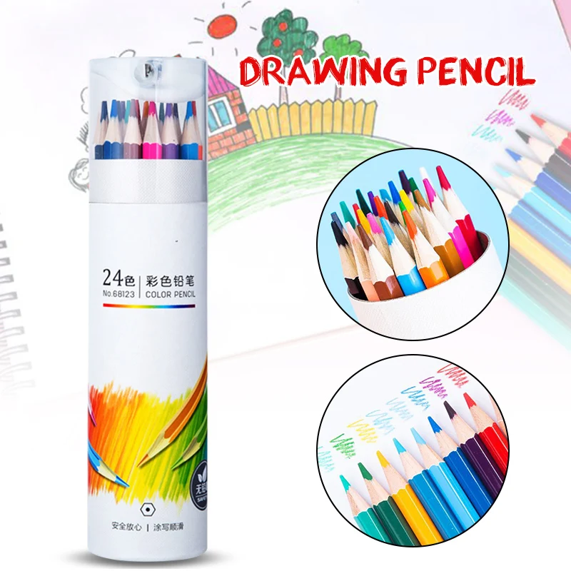 

12/24/36/48 Color Pencil Set for Drawing Sketch Painting Student School Art Gifts Pencil School Office Art Supplies Stationery