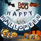 Одноразовая посуда для хэллоуивечерние, бумажная тарелка, чашка, соломенный баннер, украшение для Хэллоуина, поставщик