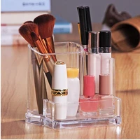 transparent makeup brush storage box organizer acrylic cosmetics manager jewelry storage box office supplies business card