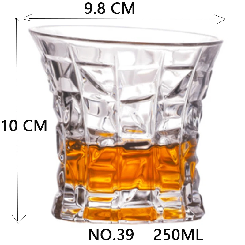 NO.39 250ML Shot Whiskey Crystal Glass Party Wedding Wine Liquor Glass Coffee Tea Cup for Beer Spirits Funny Glasses European Creative Gifts - Цвет: NO.39 250ML