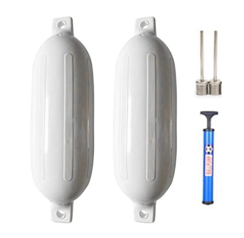 

2Pcs Anti-collision Boat Inflatable Bumper Marine Boat Fender with Inflate Pump Needle Boating Equipment