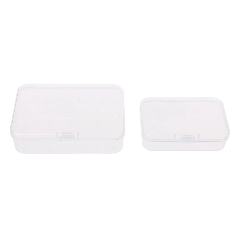 Transparent Plastic Storage Box Rectangle Jewelry Display Organizer Cards Case Hardware Accessory Container Fishing Tools Holder | Дом и сад