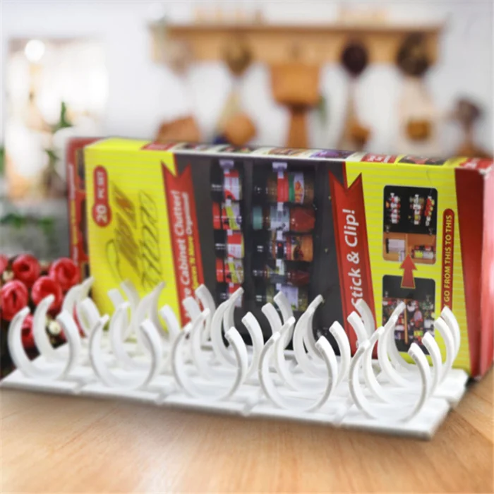

New Portable 4 Cabinet Spice Wall Rack Storage Plastic Kitchen Organizer Door Hooks Kitchen Accessories