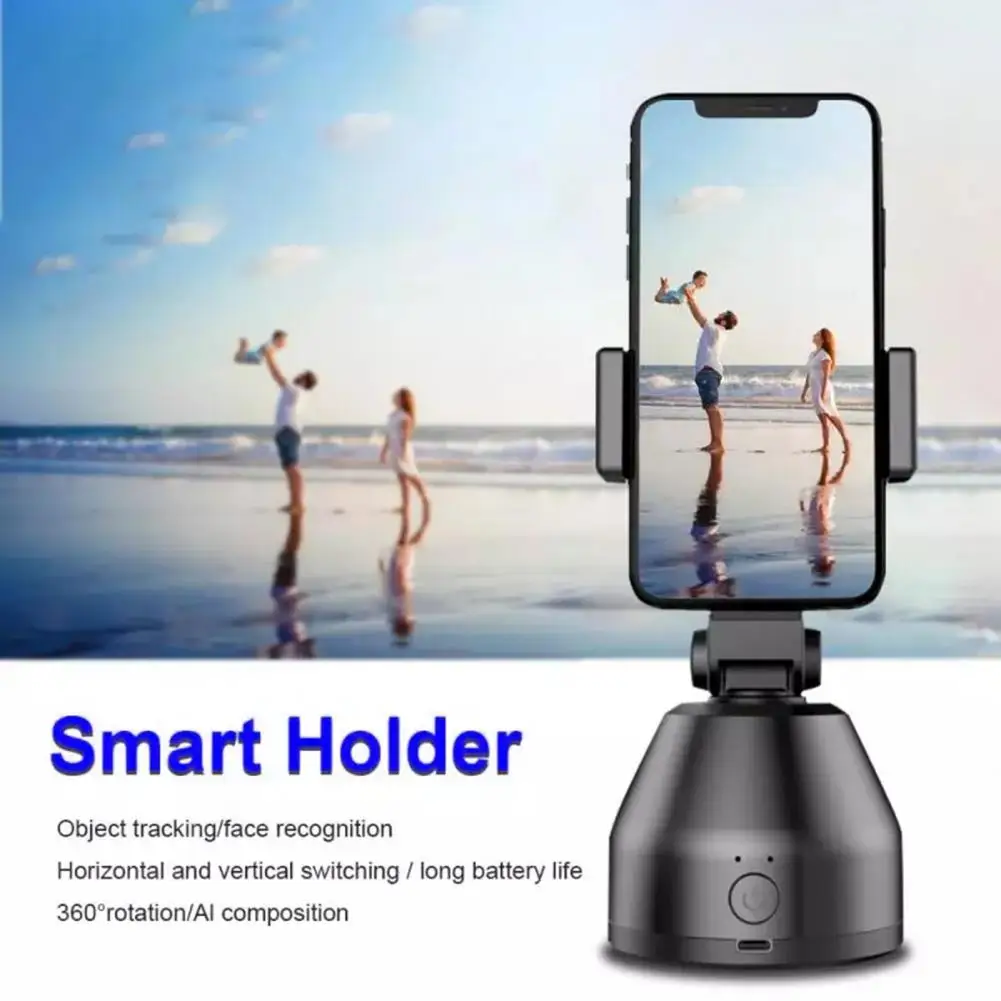phone stand 360 degrees rotating object tracking universal smart cell phone holder for photographymakeupvlogyoutube free global shipping