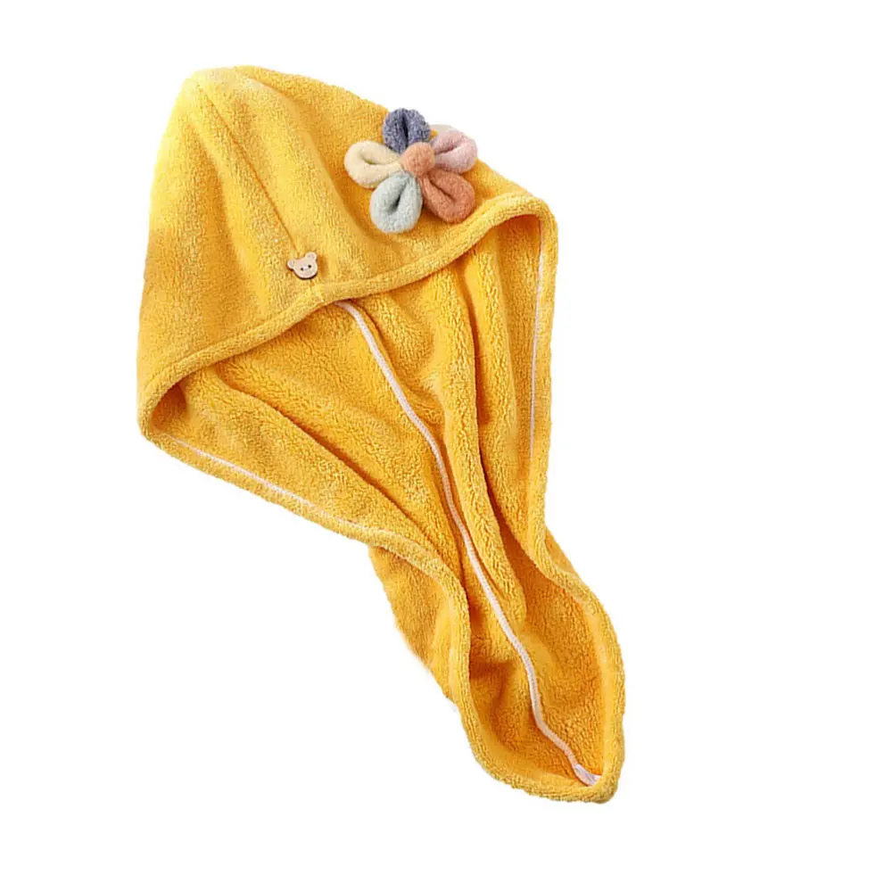 

1pc Creative Flower Pattern Towel Water-absorbed Hair Hat Quick-dry Shower Hat