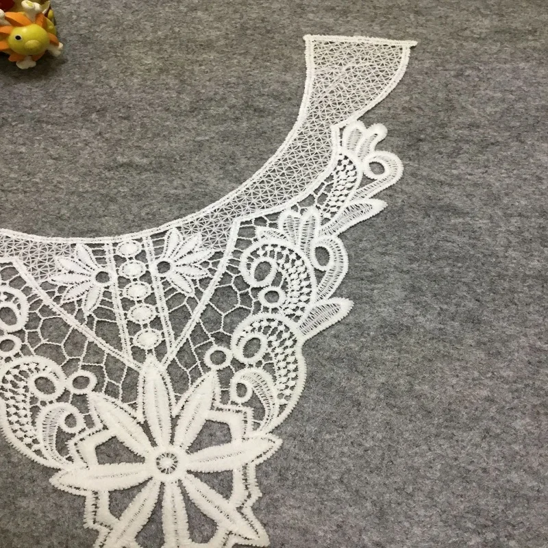 1 шт. белая кружевная ткань воротник винтажный вырез вышитые планки кружева