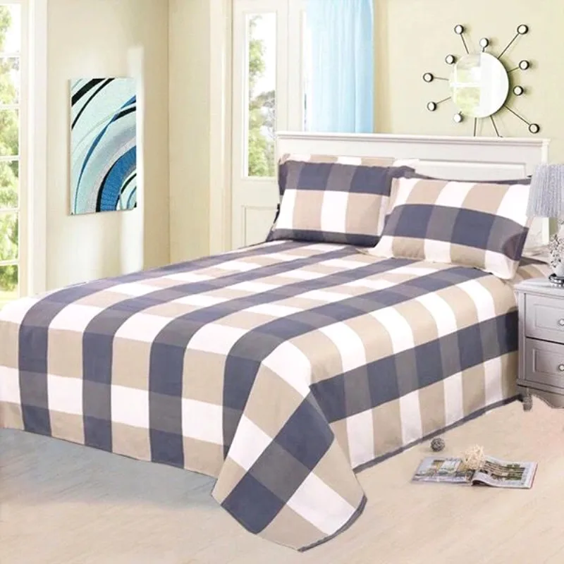 

3pc Bed Sheet with Pillowcase Geometric Printed Fitted Sheet Soft And Warm Bed Sheet Sets 2020