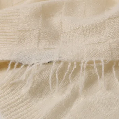 Женский длинный шарф с бахромой элегантный теплый в японском и корейском стиле