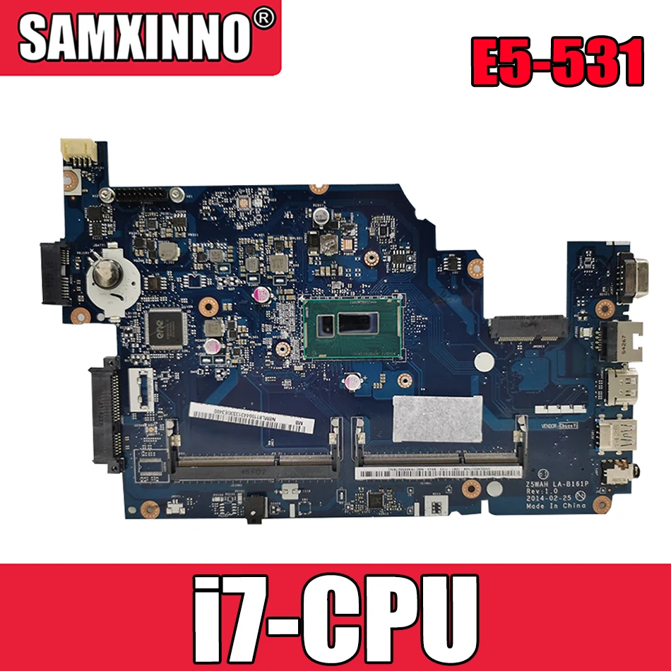 Для ACER макро E5 571 531 материнская плата i7 CPU LA B161P NBML811004 плата|Материнские платы для