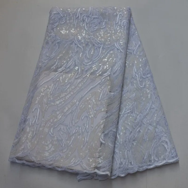 

2021 High Quality Big Sequined Net Lace Fabric For Party Dresses AG6379
