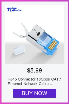 RJ45 8P8C разъем Cat5e цветной сетевой кабель кристальная головка Чистый медный с золотым покрытием разъем компьютера Ethernet сетевой адаптер 100 шт