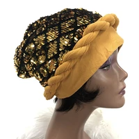 african caps with stones aso oke hijab gele headtie already made turban head wrap ladies hat auto cap headtie aso oke gele