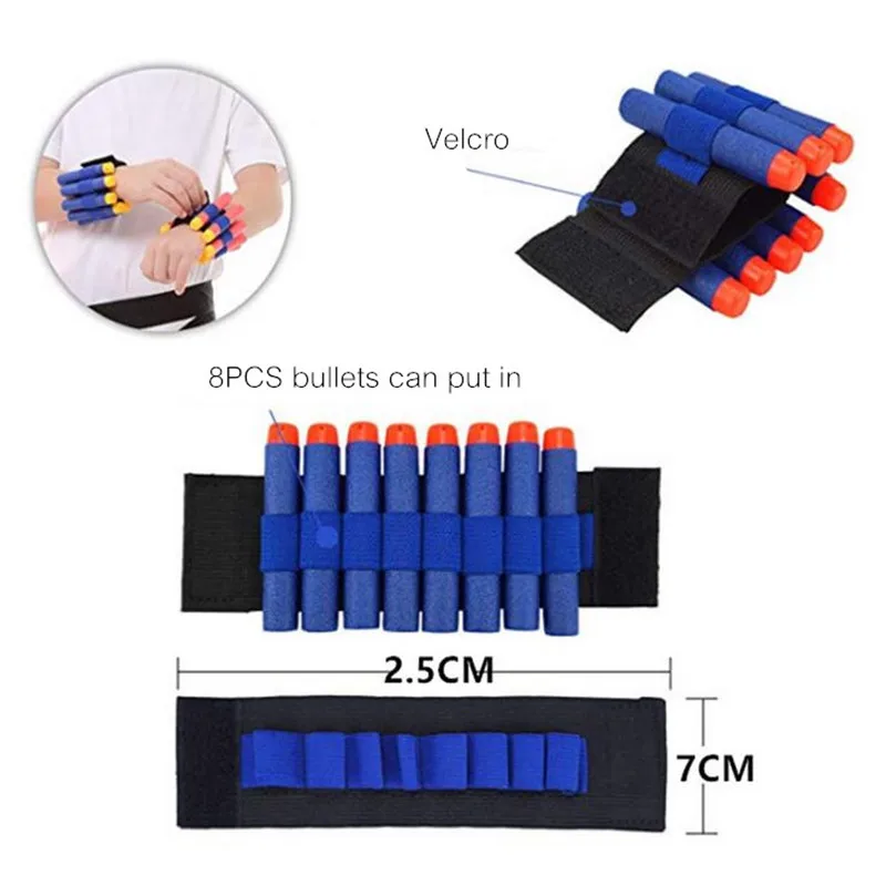 

Children Black Tactical Gun Accessories Waistcoat Ammo Holder Elite Pistol Clip Darts Bullets For Toy Nerf