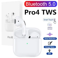 mni pro4 tws earplug wireless 5 0 bluetooth sports headset with charging box smart chip touch mobile phone pk i90000