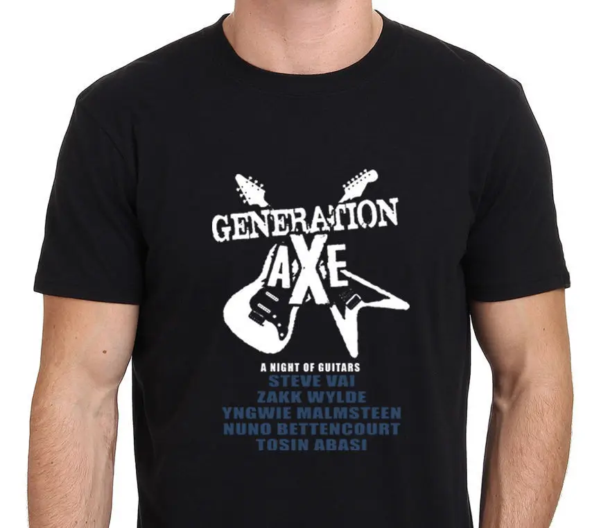 

Steve Vai Zakk Wylde Yngwie Generation AXe Tour Men's T-Shirt Size S -3XL Sleeve T Shirt Summer Men Tee Tops Clothing