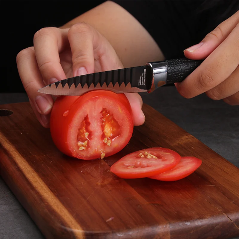 Набор кухонных ножей из нержавеющей стали 6 шт. кованый кухонный нож с ножницами и