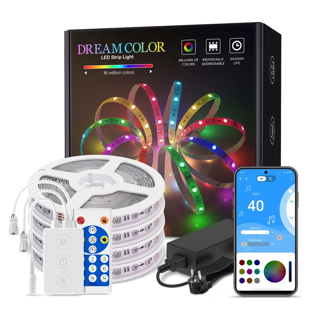 WS2811 светодиодный модуль Пиксели строка светильник s Alexa Wi-Fi Bluetooth Музыка Dreamcolor