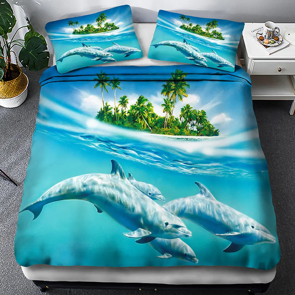 

3D Print Bedding Set Beach Beautiful Scenery Friends' Presents Duvet Cover Set Home Textiles