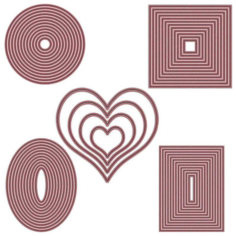 JC сердце круг квадратный прямоугольный Овальный металлический высекальный