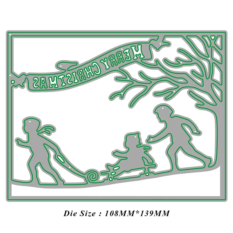 Рамка #3 для самоката JMCRAFT с надписью &quotMerry Christmas&quot металлические пресс-формы