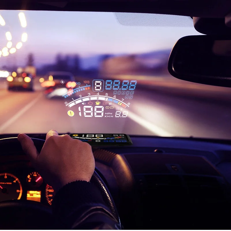 Автомобильный HUD OBD2 порт дисплей с поддержкой большинства европейских и